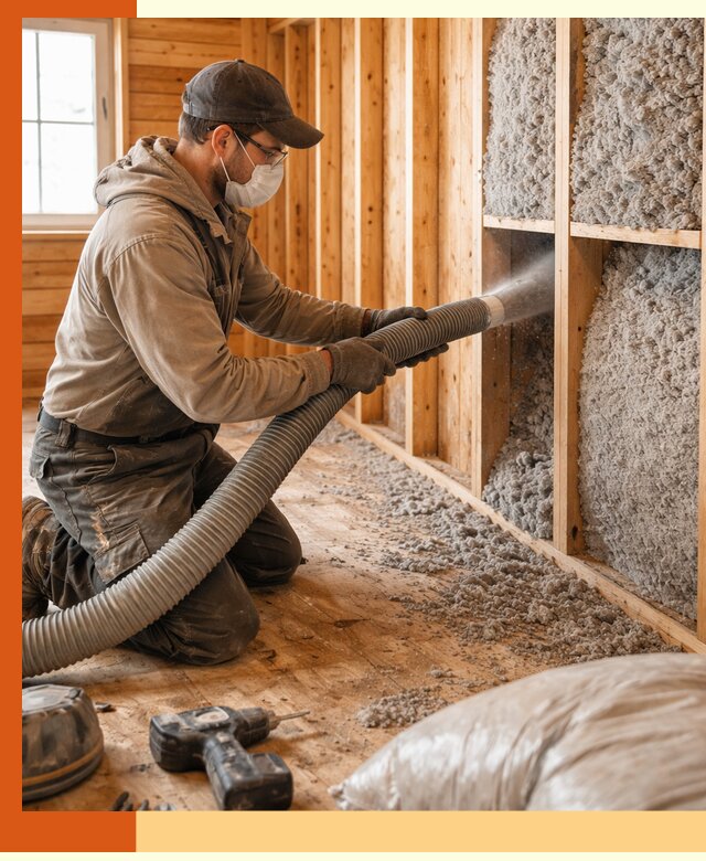 Утепление дачного дома эковатой в Азове — быстро и надёжно