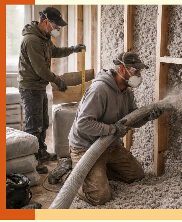 Утепление таунхауса эковатой в Азове для максимально теплых стен