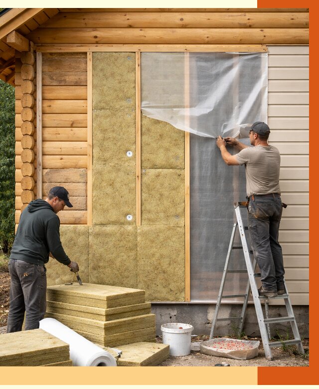 Утепление дома из бруса в Азове от 3851 руб./м2 — работы под ключ | ТепломастерАзв