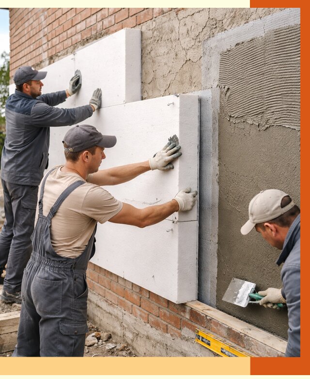 Утепление кирпичного дома в Азове от 4313 руб. под ключ | ТепломастерАзв