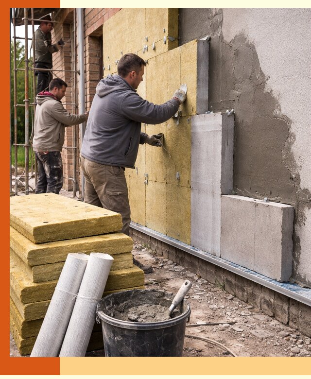 Утепление кирпичного дома под ключ в Азове