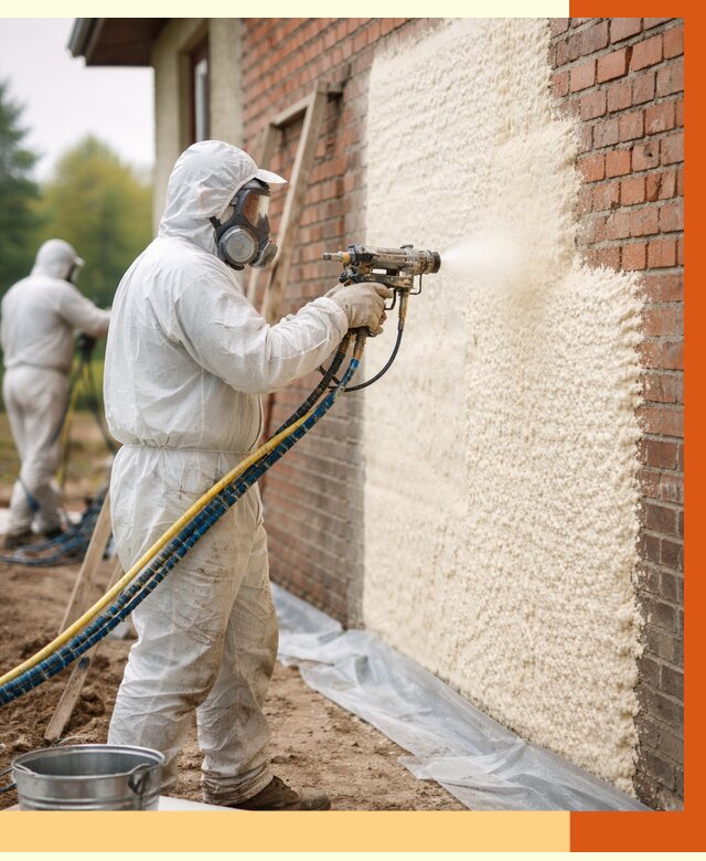 Утепление кирпичного дома ППУ в Азове под ключ от 6675 руб. | ТепломастерАзв