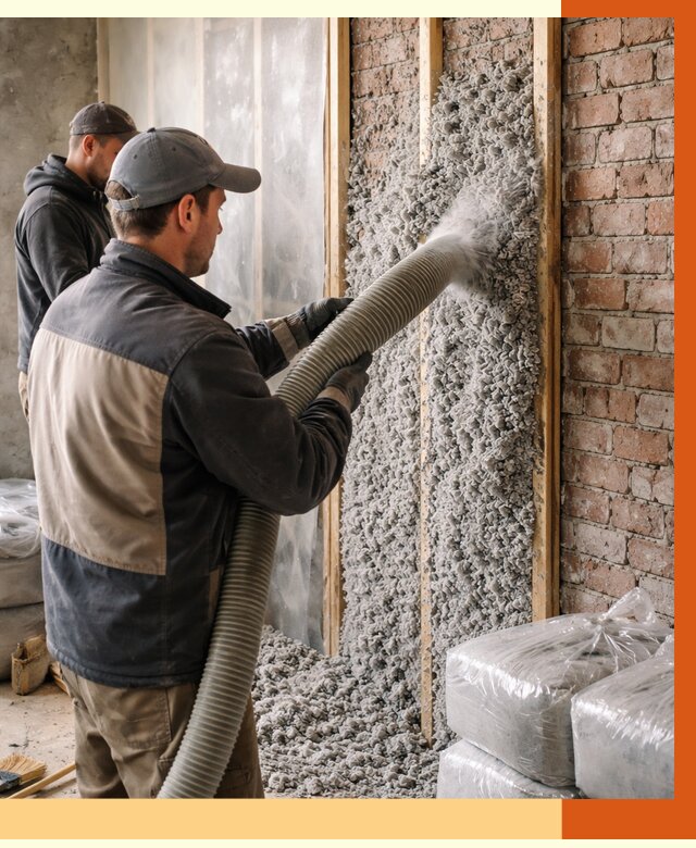 Утепление кирпичного дома эковатой в Азове от 2413 руб./м² | ТепломастерАзв