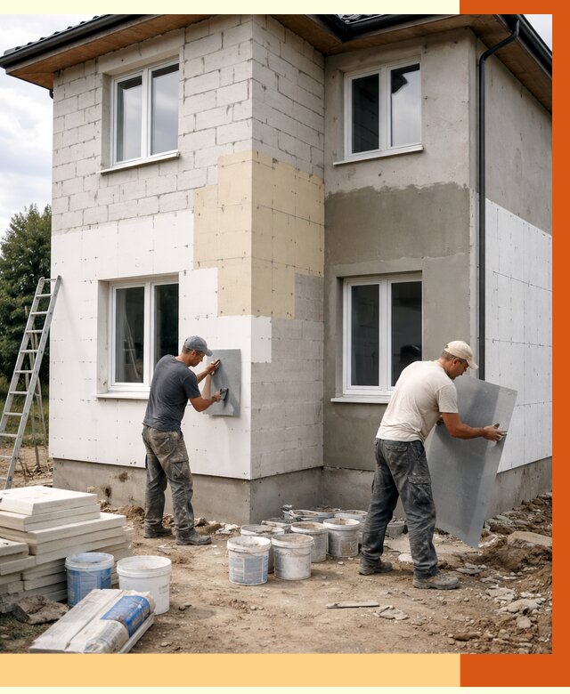 Утепление дома из газобетона в Азове от 4313 руб./м² — заказать у ТепломастерАзв