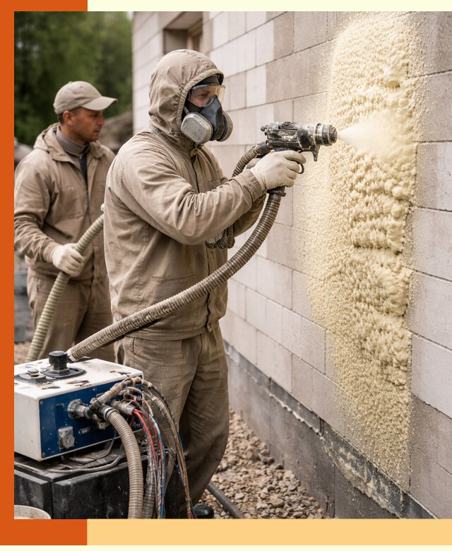 Утепление дома из газобетона ППУ в Азове — надежная теплоизоляция