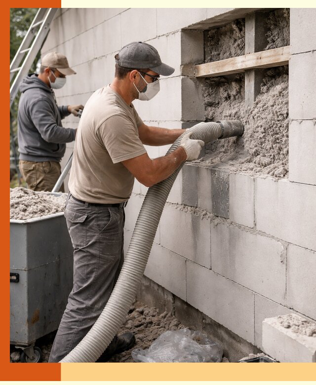 Утепление дома из газобетона эковатой в Азове