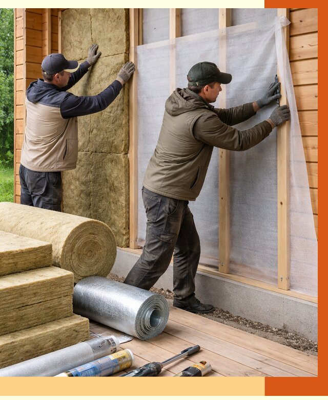 Утепление дома из двойного бруса в Азове от 4929 руб./м² — ТепломастерАзв под ключ