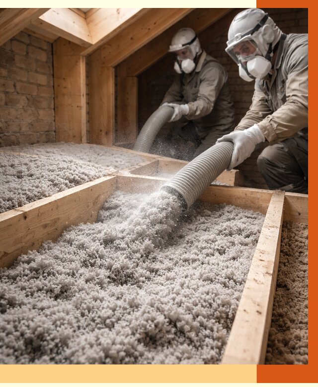 Утепление коттеджа эковатой в Азове от 2567 руб./м² — комплексная задувка и монтаж | ТепломастерАзв