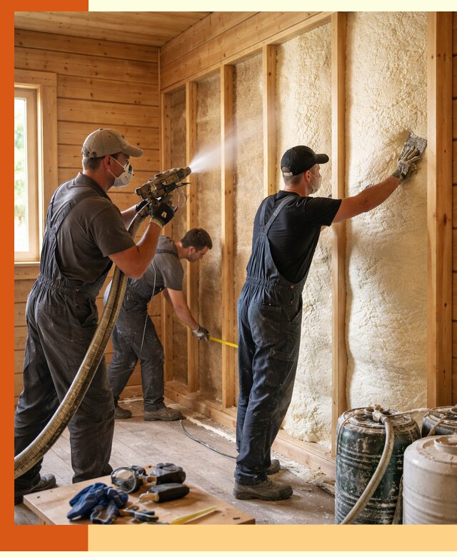 Утепление бани пенополиуретаном (ППУ) в Азове