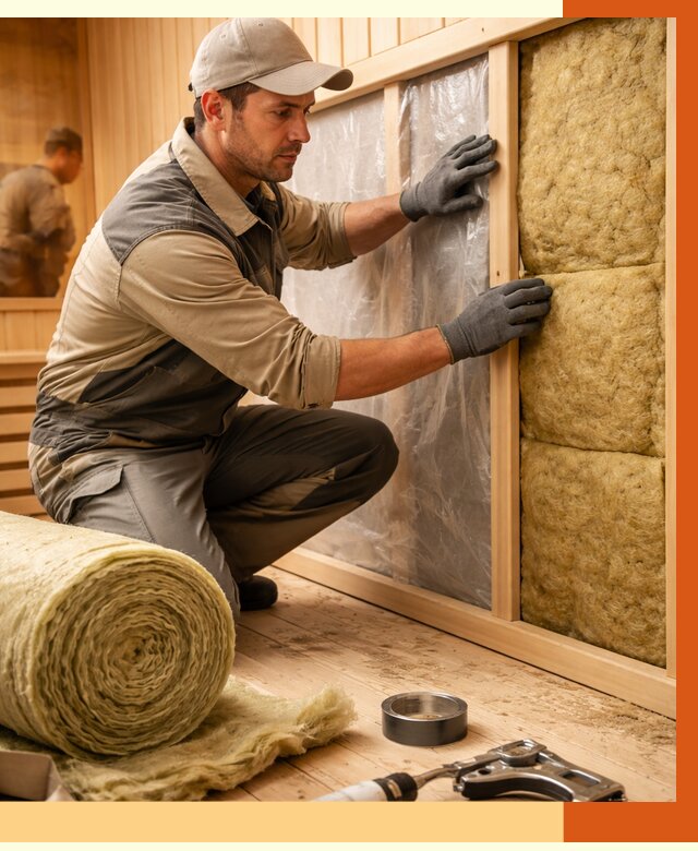 Утепление сауны изнутри в Азове от 6675 руб. за м2 | ППУ, под ключ — ТепломастерАзв