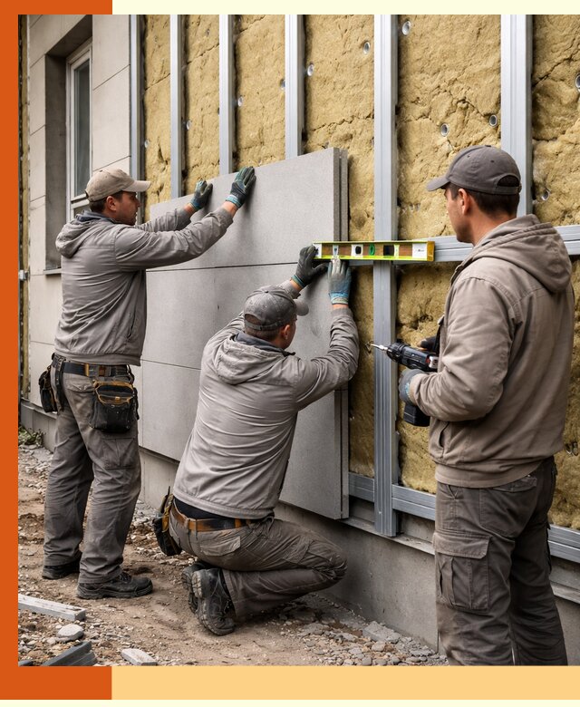 Утепление вентилируемого фасада под ключ в Азове