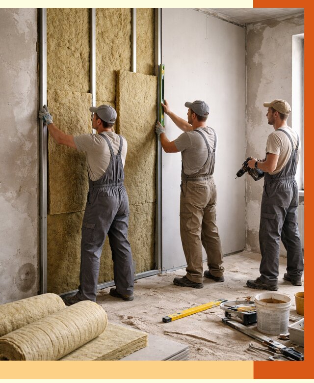 Утепление стен изнутри в Азове от 2311 руб/м² под ключ | ТепломастерАзв