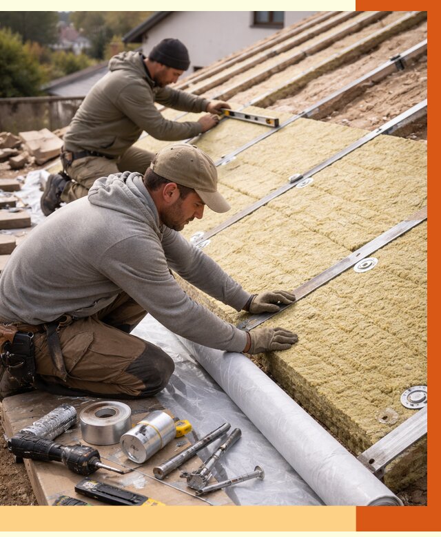 Утепление крыши снаружи в Азове под ключ от 1232 руб./м2 | ТепломастерАзв