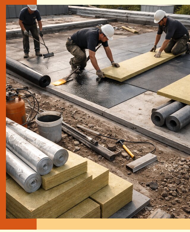 Утепление плоской крыши в Азове — надежная теплоизоляция и герметизация