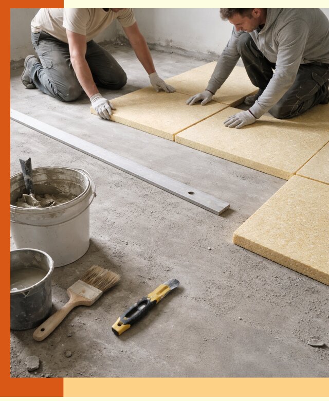 Утепление бетонного пола в Азове профессионально и недорого