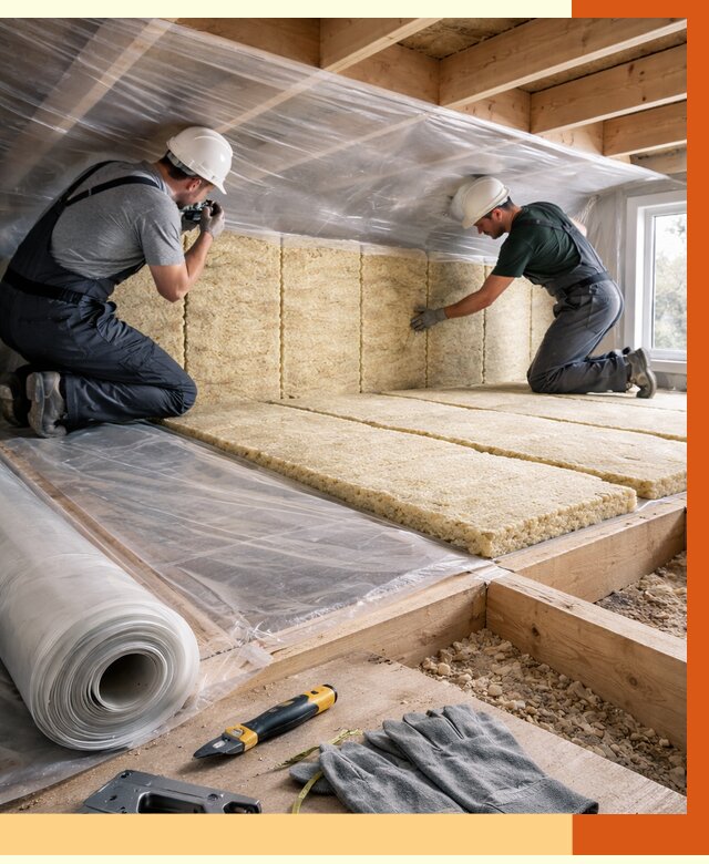 Утепление перекрытий в Азове от 2927 руб/м2 — утепление межэтажных и чердачных | ТепломастерАзв