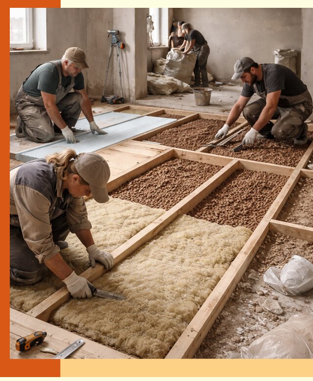 Утепление перекрытий жилых и промышленных зданий в Азове