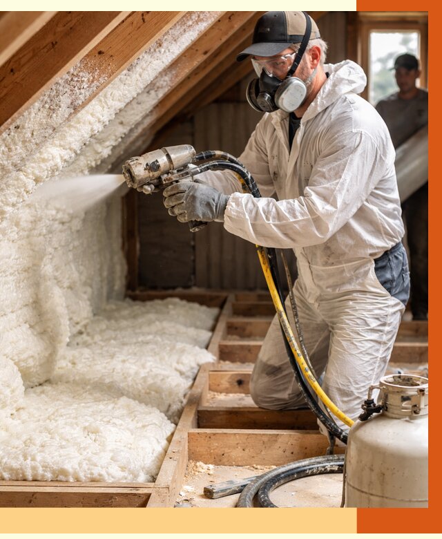 Утепление чердака ППУ в Азове от 8852 руб./м2 — услуга под ключ | ТепломастерАзв