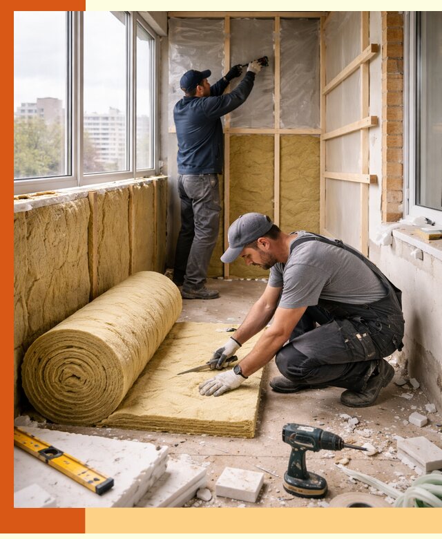 Утепление балкона под ключ в Азове качественно и быстро