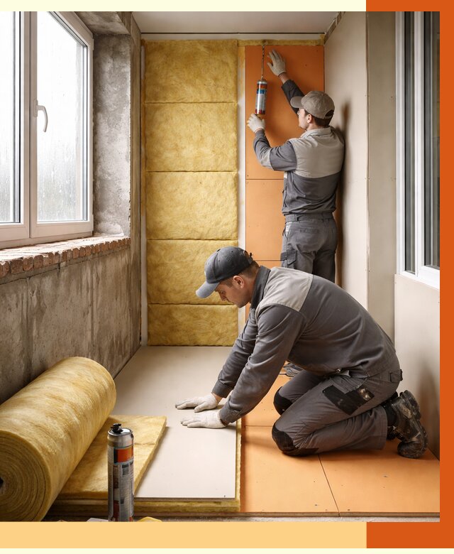 Утепление лоджии под ключ в Азове от 6675 руб/м2 — комплексное решение | ТепломастерАзв