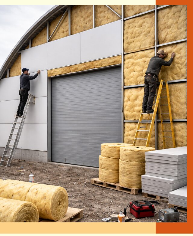 Утепление ангара пенополиуретаном в Азове от 7394 руб./м² — комплекс от ТепломастерАзв