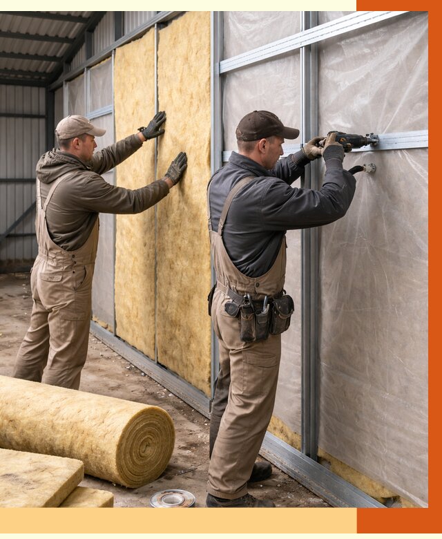 Утепление металлического ангара в Азове от 4878 руб/м2 — услуги под ключ | ТепломастерАзв