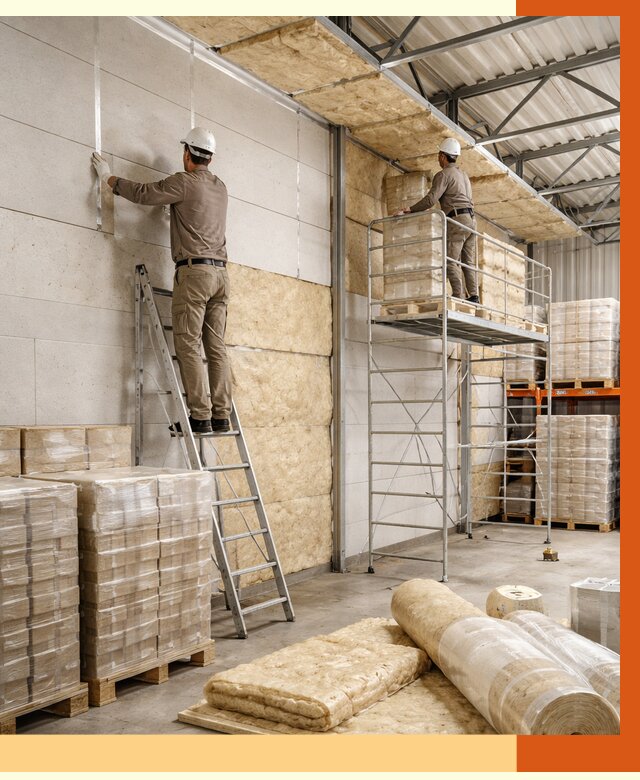 Утепление склада готовой продукции в Азове от 2002 руб./м2 — комплексно | ТепломастерАзв