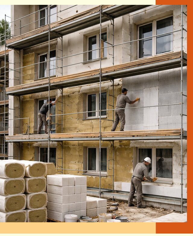 Утепление гостиницы в Азове от 7394 руб./м2 — комплексно, ППУ, под ключ | ТепломастерАзв