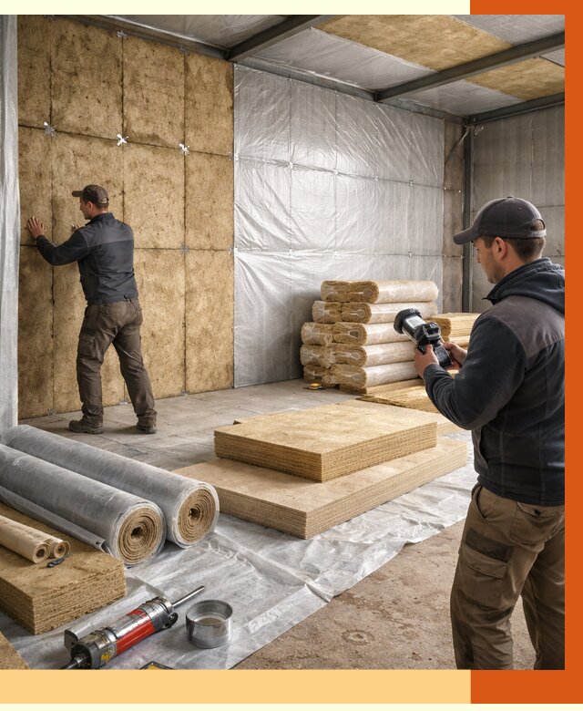 Утепление теплого склада в Азове под ключ от 11809 руб/м² | ТепломастерАзв