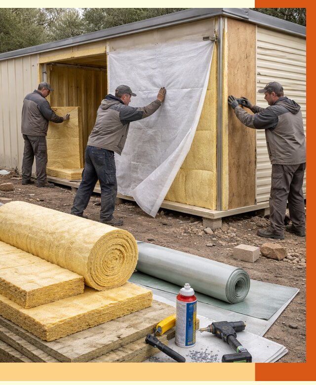 Утепление строительной бытовки в Азове от 12836 руб. под ключ | ТепломастерАзв