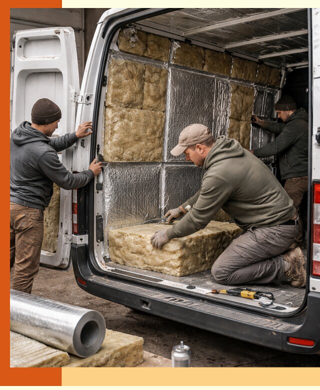 Утепление фургона в Азове: профессиональная теплоизоляция и шумоизоляция