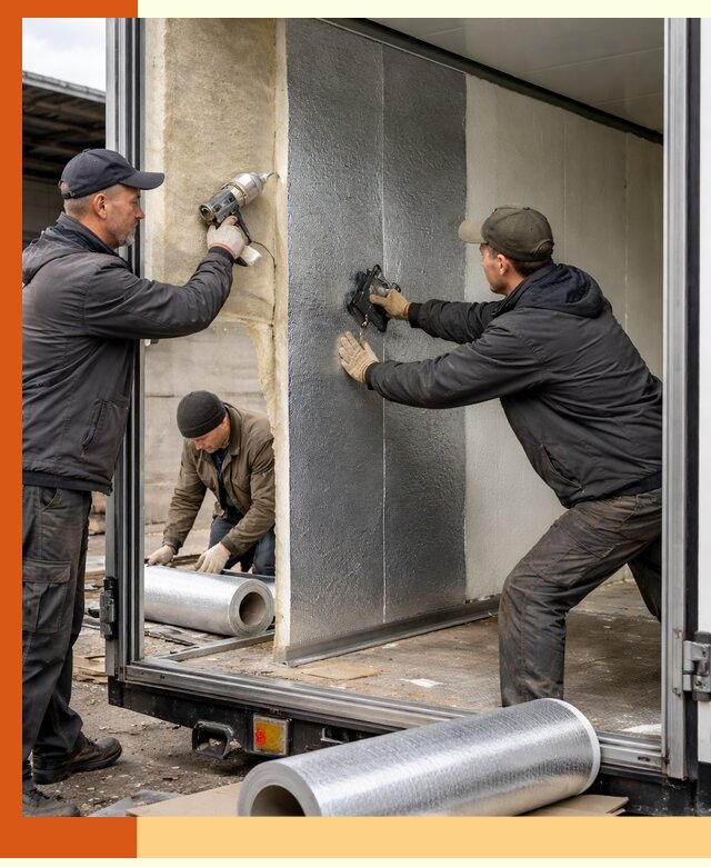 Утепление холодильного кузова в Азове — монтаж и теплоизоляция