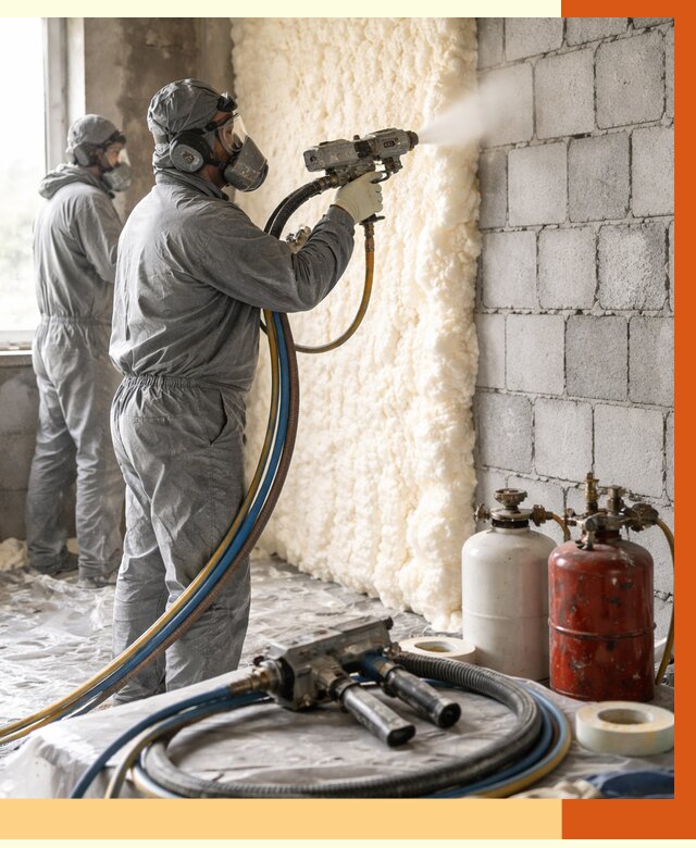 Утепление блочной стены ППУ в Азове от 4364 руб./м² — ТепломастерАзв