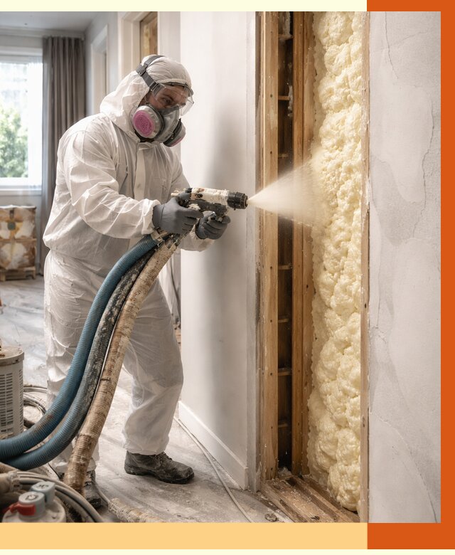 Межстеновое утепление ППУ в Азове от 2824 руб/м2 — межстенное утепление под ключ | ТепломастерАзв