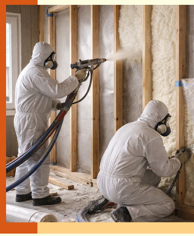 Утепление каркасной стены ППУ в Азове для домов и коттеджей