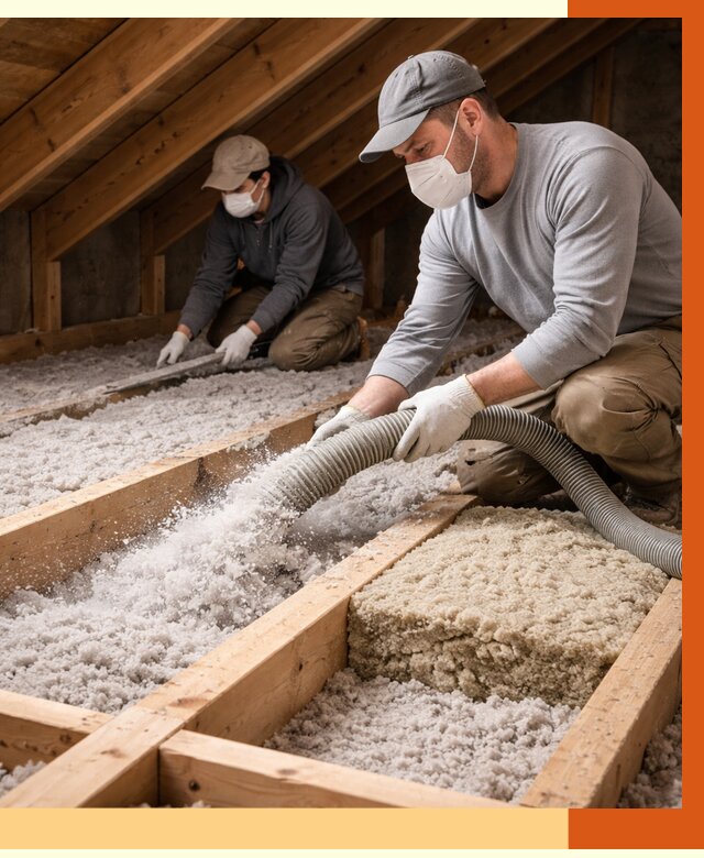 Заполнение полостей чердачного перекрытия в Азове от 4621 руб. | ТепломастерАзв