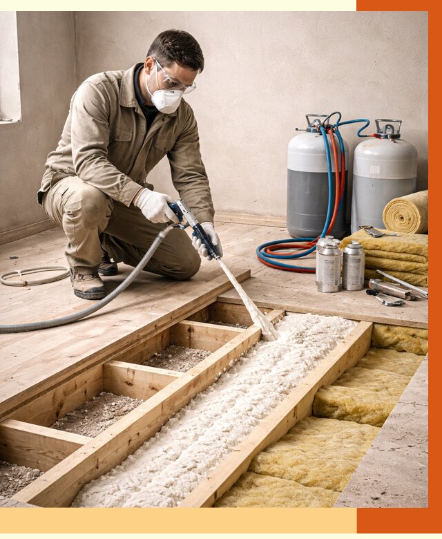 Заполнение полостей межэтажного перекрытия в Азове от 4313 руб. | ТепломастерАзв