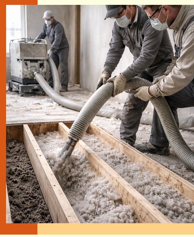 Заполнение полостей межэтажного перекрытия в Азове эффективно и герметично