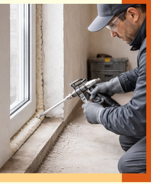 Герметизация стыков ППУ в Азове от 1694 руб. за м2 — утепление примыканий под ключ | ТепломастерАзв