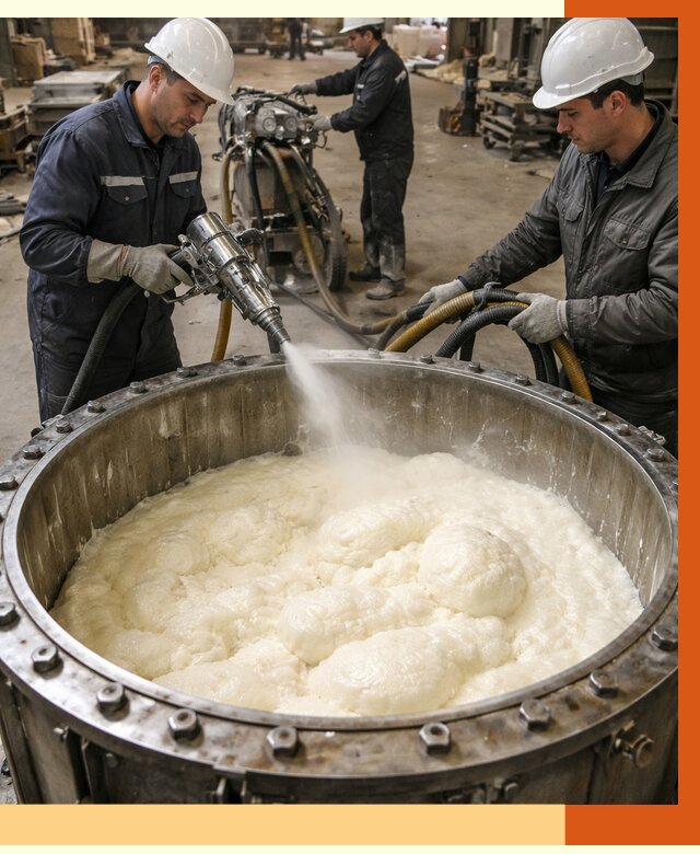 Заливка ППУ в емкости в Азове от 7445 руб. — утепление емкости под ключ | ТепломастерАзв