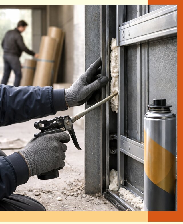 Заполнение пустот ворот в Азове от 4621 руб. — заливка ППУ, утепление под ключ | ТепломастерАзв