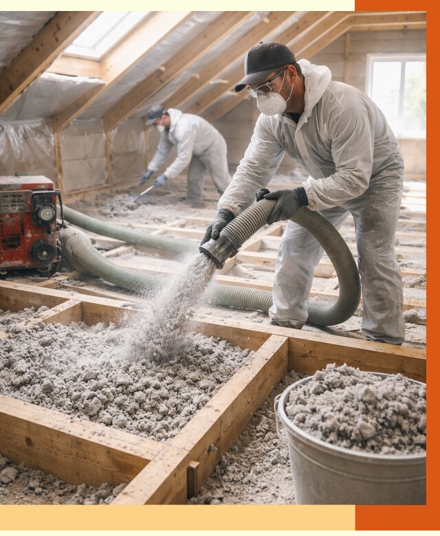 Утепление эковатой в Азове от 3029 руб./м2 — монтаж и задувка | ТепломастерАзв