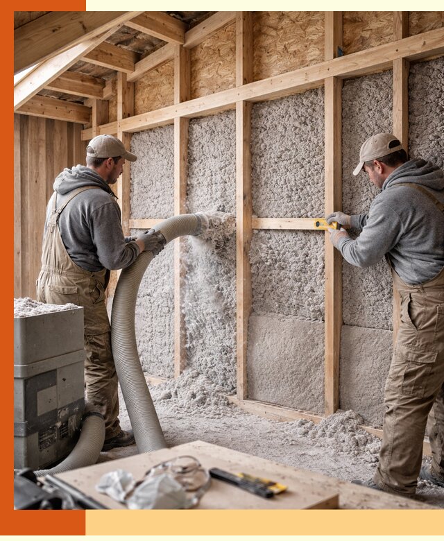 Утепление эковатой стен, потолков и перекрытий в Азове