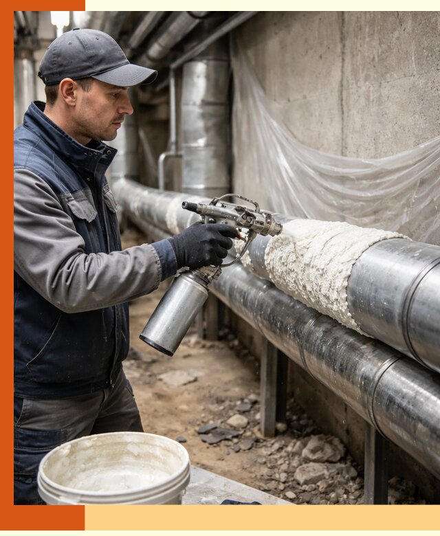 Утепление труб жидкой теплоизоляцией в Азове