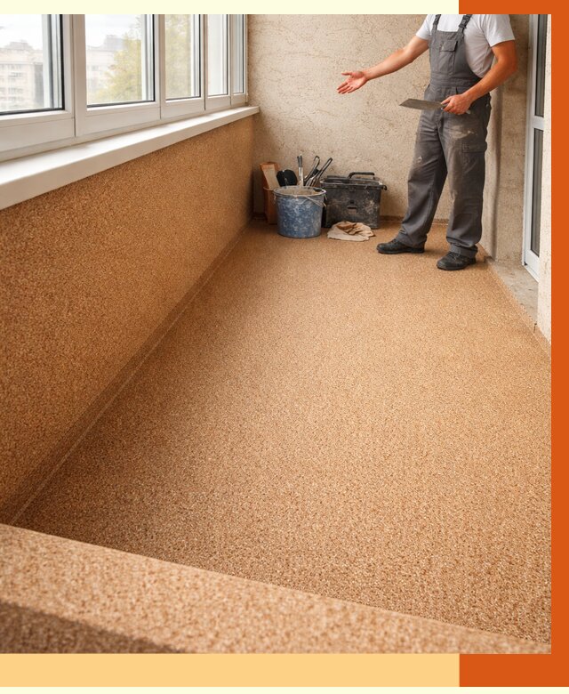 Утепление балкона жидкой пробкой в Азове от 3748 руб/м² под ключ | ТепломастерАзв