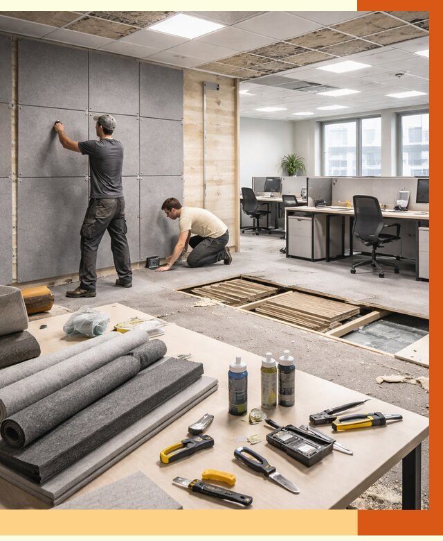 Профессиональная шумоизоляция офиса в Азове от 6932 руб. за м2 | ТепломастерАзв