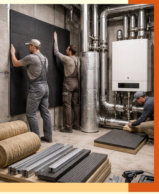 Шумоизоляция котельной в Азове от 6675 руб. под ключ | Профессиональная звукоизоляция — ТепломастерАзв