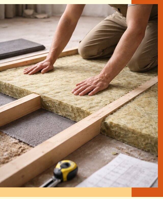 Шумоизоляция пола в Азове от 1284 руб./м² — профессиональная звукоизоляция | ТепломастерАзв