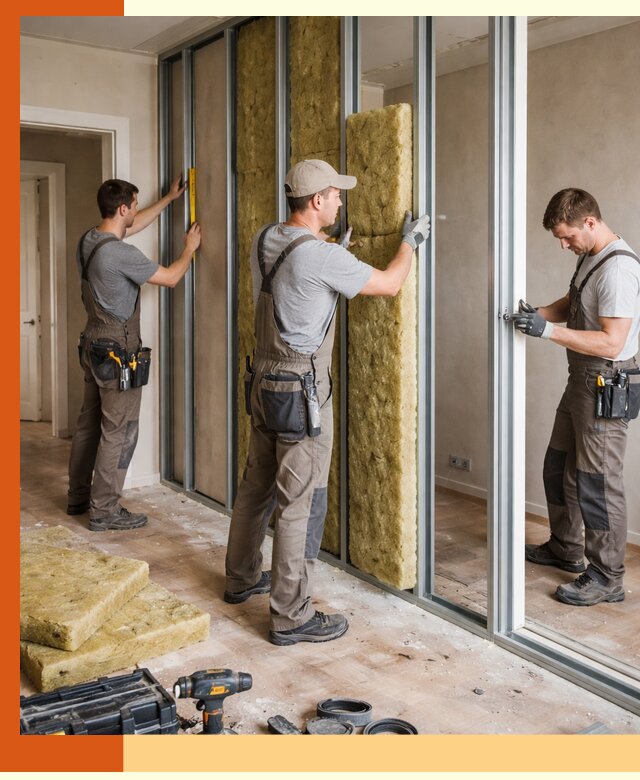 Шумоизоляция межкомнатных перегородок в Азове эффективно и надёжно