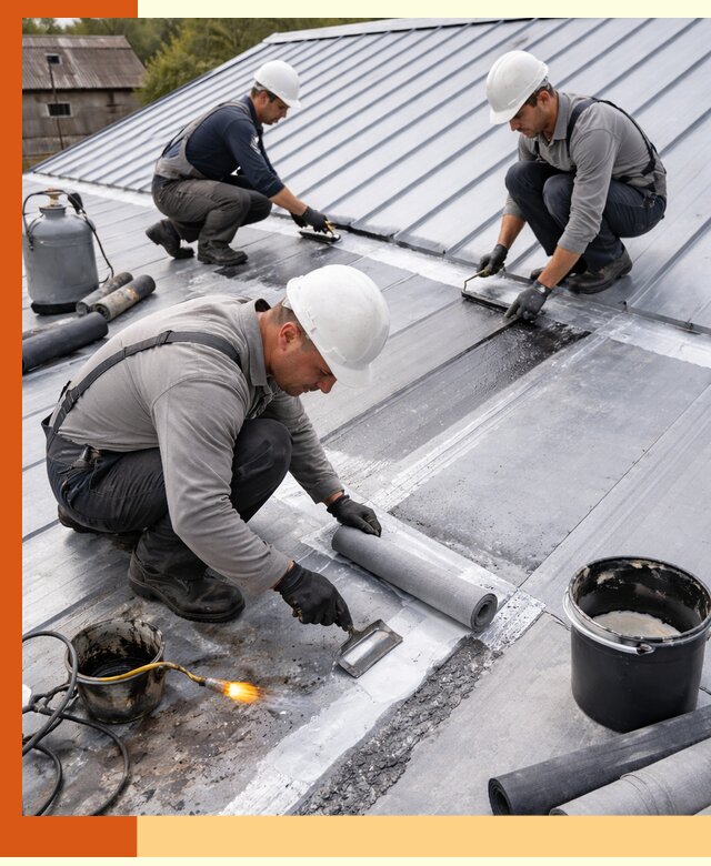 Гидроизоляция металлической кровли с гарантией в Азове